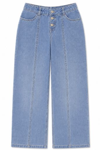 Button Fly Wide Leg