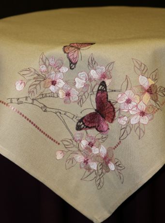 36x36 Pink Butterfly Floral
