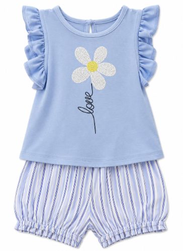 Love Top &amp; Short Set (Blue)