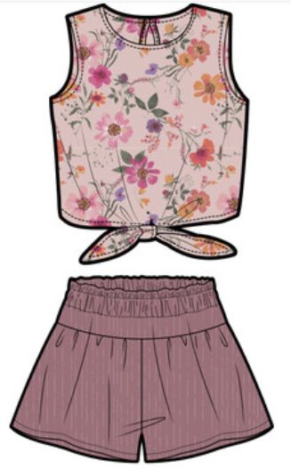 MID Floral Tank &amp; Short Set