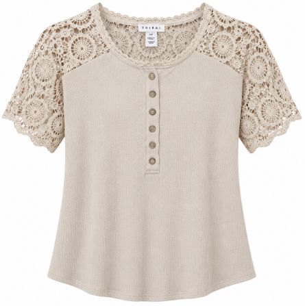 Henley Combo Top