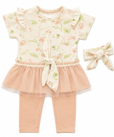 Pink Floral 3pc Set