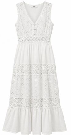 Sleeveless Eyelet Dress