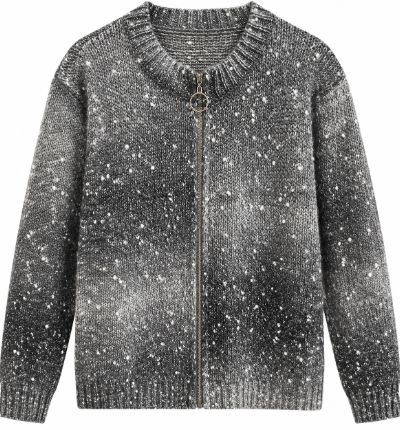 Grey Zip Cardigan