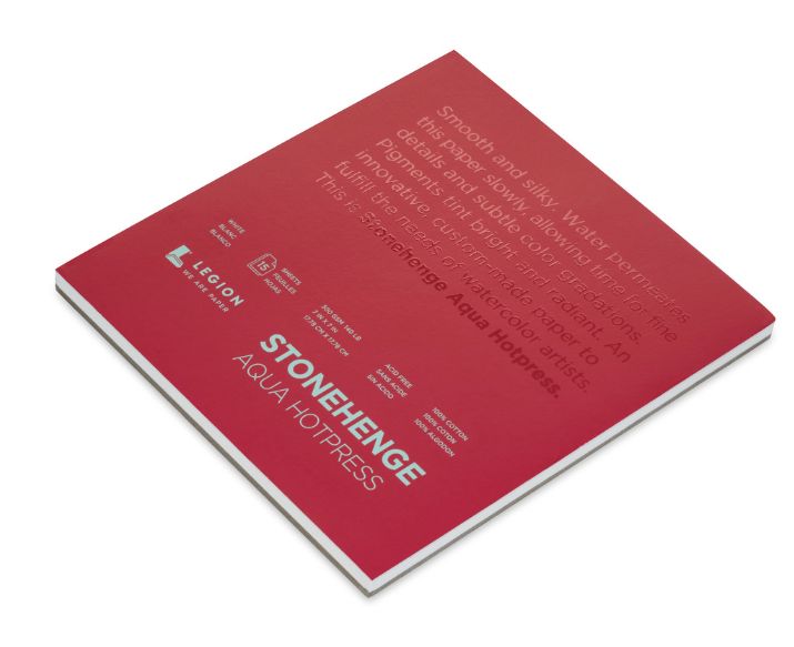 Stonehenge Hot Press 100% Cotton Paper Block 7x7 15 Sheet