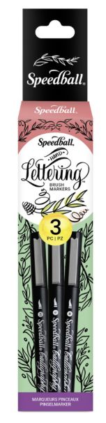 Speedball Hand Lettering Brush Markers 3pc