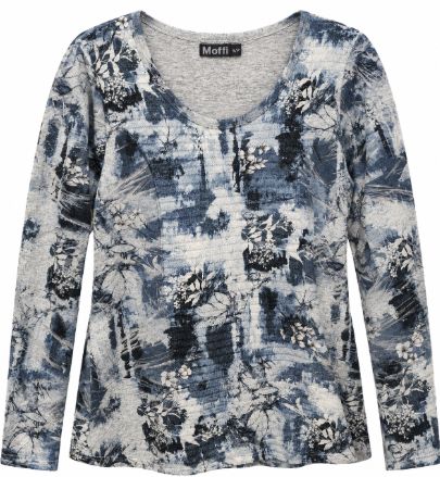Moffi Blue Floral Top