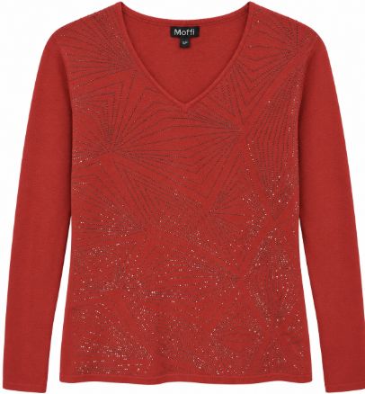Moffi Red Bling Top