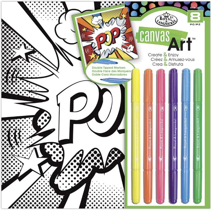 R&amp;L Cool Art Canvas Marker Set