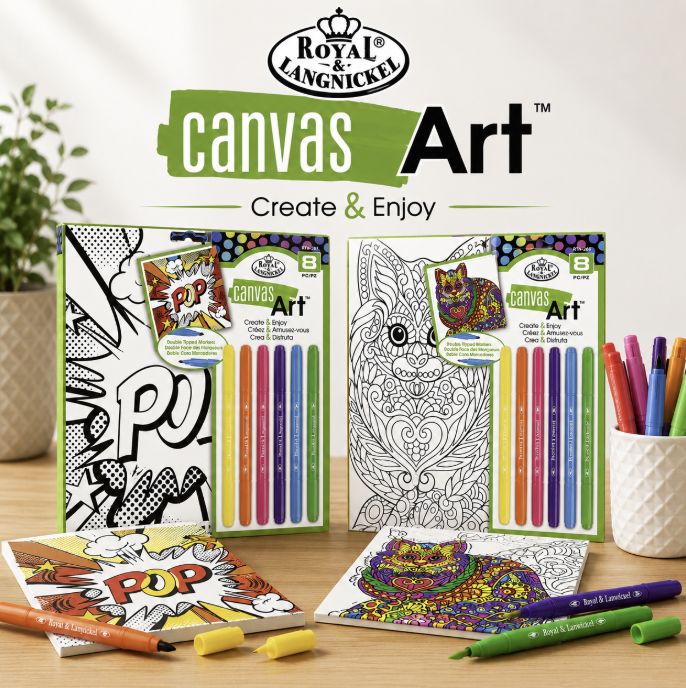 R&amp;L Cool Art Canvas Marker Set