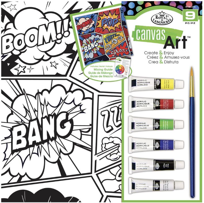 R&amp;L Cool Art Canvas Paint Set