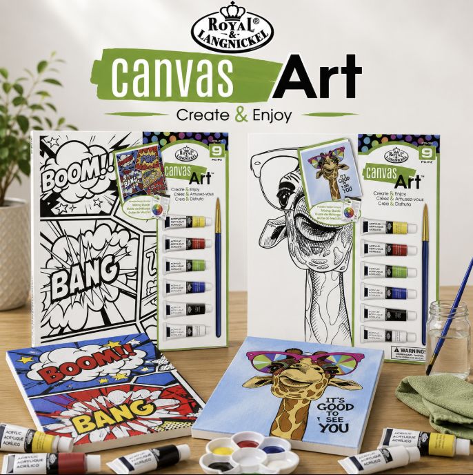R&amp;L Cool Art Canvas Paint Set