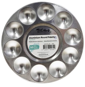 Mont Marte Aluminum Round Palette 10 Well