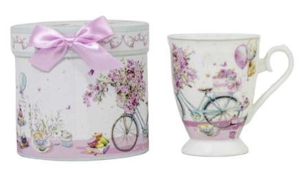 Boxed Mug Pink Bicycle