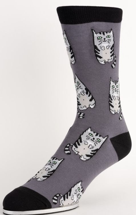 Mojja Socks - S/M Grey Cats