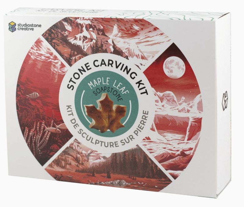Soapstone Carving Kit - Maple Leaf