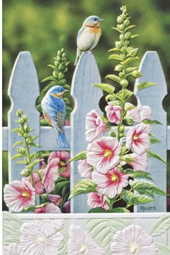 PPress Blues in Hollyhocks