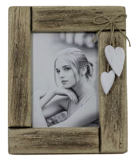 Wooden Heart Frame 4x6
