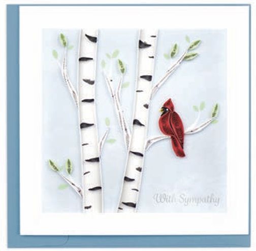 Quilling Card -  Cardinal Sympathy