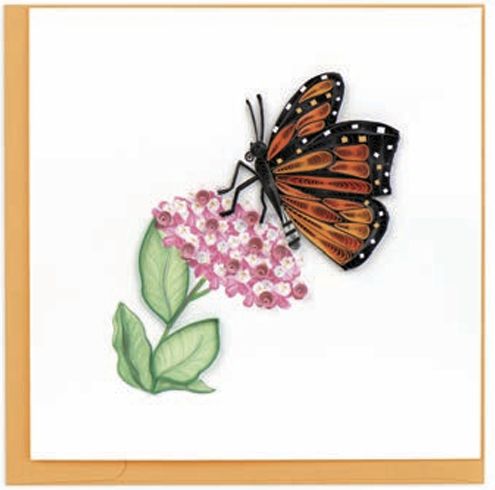 Quilling Card -  Monarch Milweed Butterfly