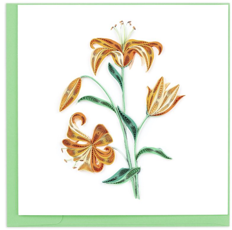 Quilling Card -  Tiger Lilies