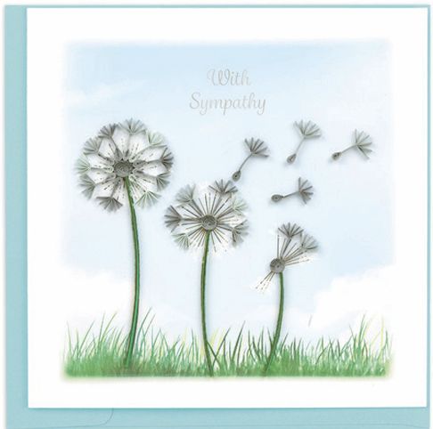 Quilling Card -  Sympathy Dandelions