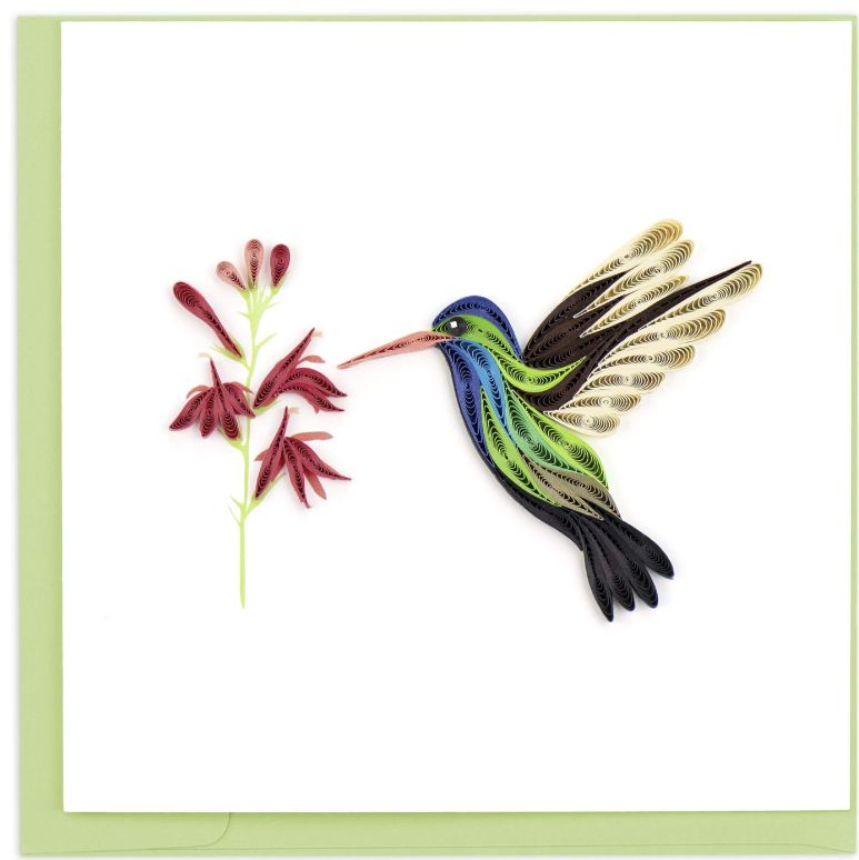 Quilling Card -  Broad-billed Hummingbird