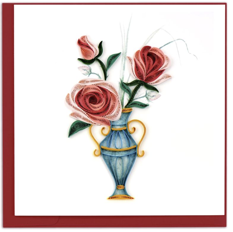 Quilling Card -  Victorian Rose Bouquet