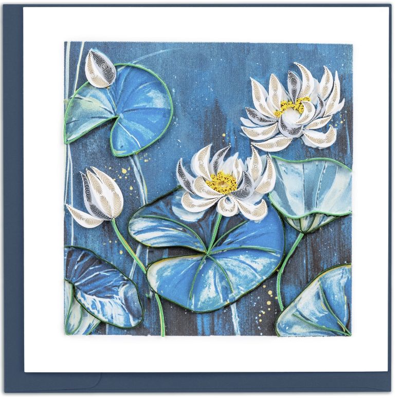 Quilling Card -  Lotus Pond
