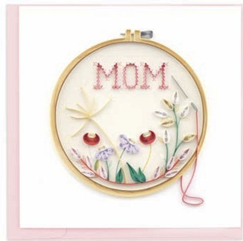 Quilling Card -  Mom Cross Stitch
