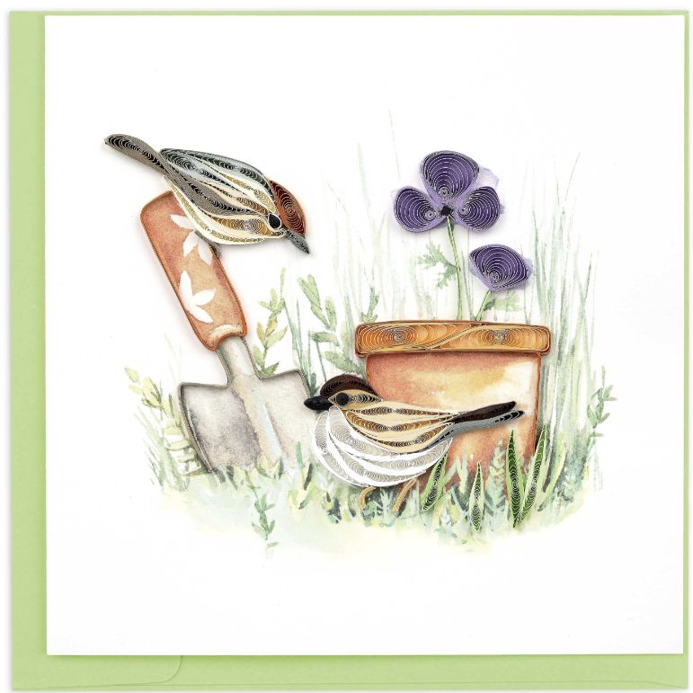 Quilling Card -  Garden Sparrow
