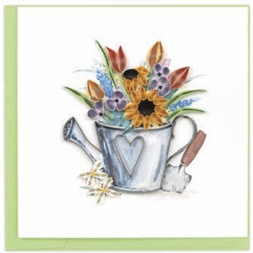 Quilling Card -  Garden Watering Can