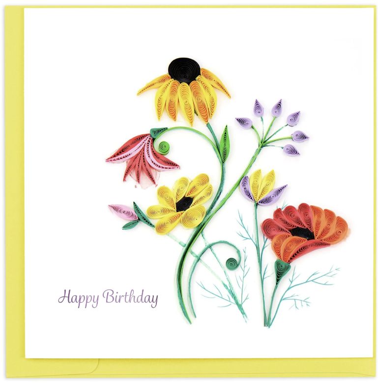 Quilling Card -  Wildflower Birthday Blooms