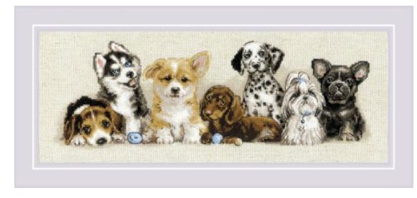 Riolis Cross-Stitch Kit Puppies