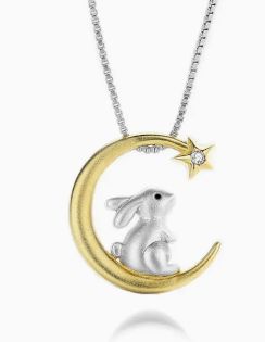 Moon Bunny Necklace