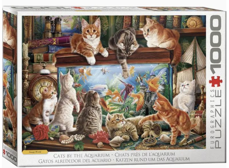Image World Puzzle 1000pc - Cats by the Aquarium