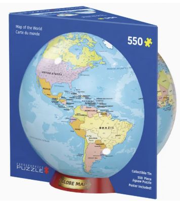 550pc Puzzle in Tin - Map of the World