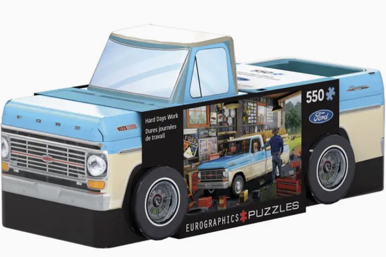 550pc Puzzle in Tin - Hard Days Work Pickup Truck