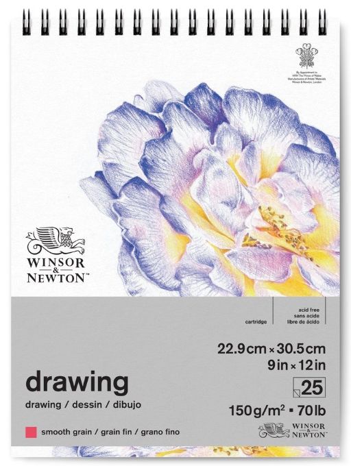 Windsor &amp; Newton 70lb Smooth Drawing 9x12 Pad 25sheet