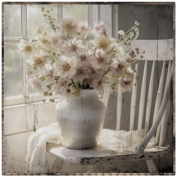 LHH Flowers on Old Chair