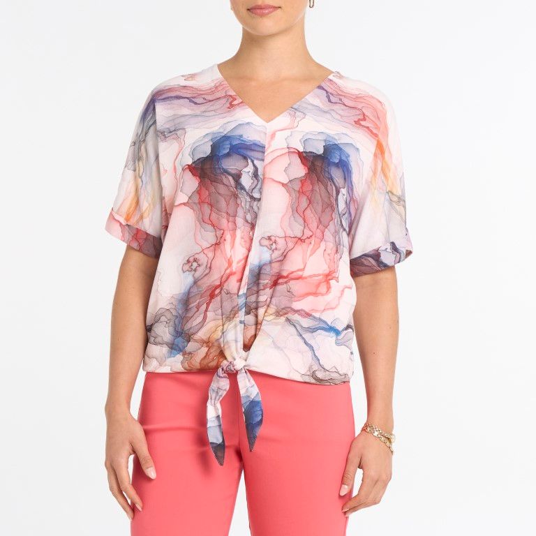 DeVia Tie Front Top