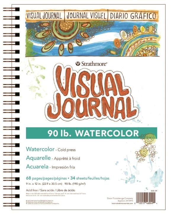 Strathmore Visual Journal 90lb Watercolor 9x12" 34sheet