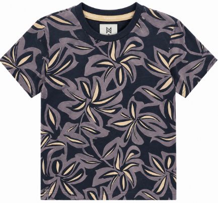KokoNoko Navy Print T