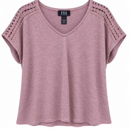 FDJ Mauve Crochet Dolman