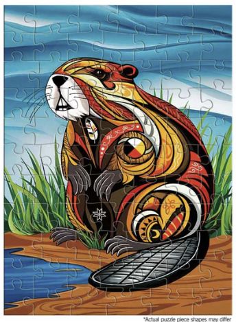 Indigenous Collection Puzzle on the Go - Spirit Beaver 72pc