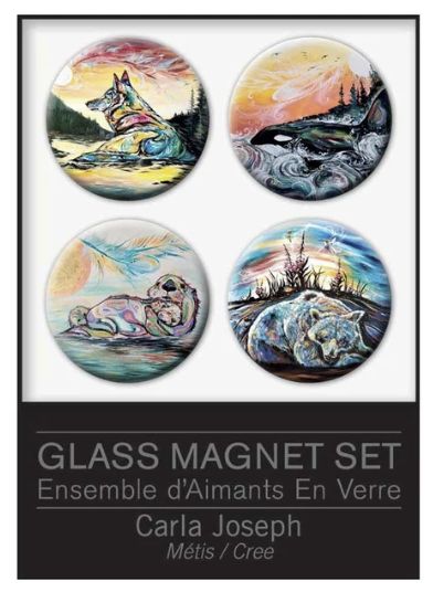 Indigenous Collection Glass Magnet Set - Carla Joseph Set 2