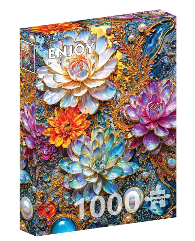 1000pc Pearlescent Waterlilies