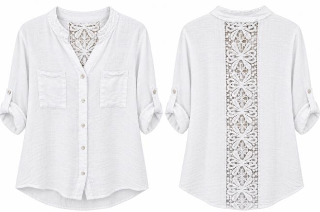 Bella White Linen Top