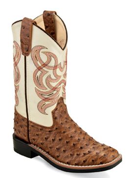 Kids Western Boot Lt Brown