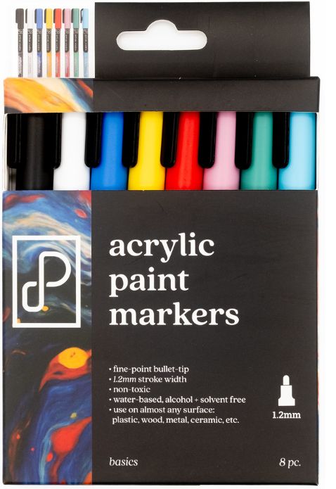 Prism Studio Acrylic Marker Set Fine Point 8pc